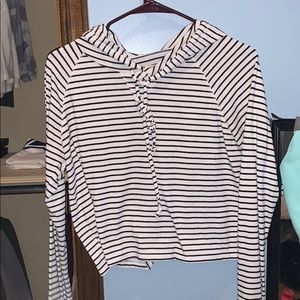 Striped cropped long sleeve